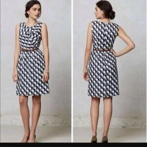 Anthropologie Hi There by Karen Walker Geometric Patterned Dress Size 4